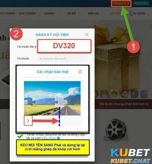 Điền thông tin cá nhân để tạo tài khoản Kubet