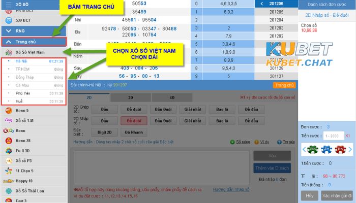 Cách đánh lô 3 càng trên Kubet chi tiết