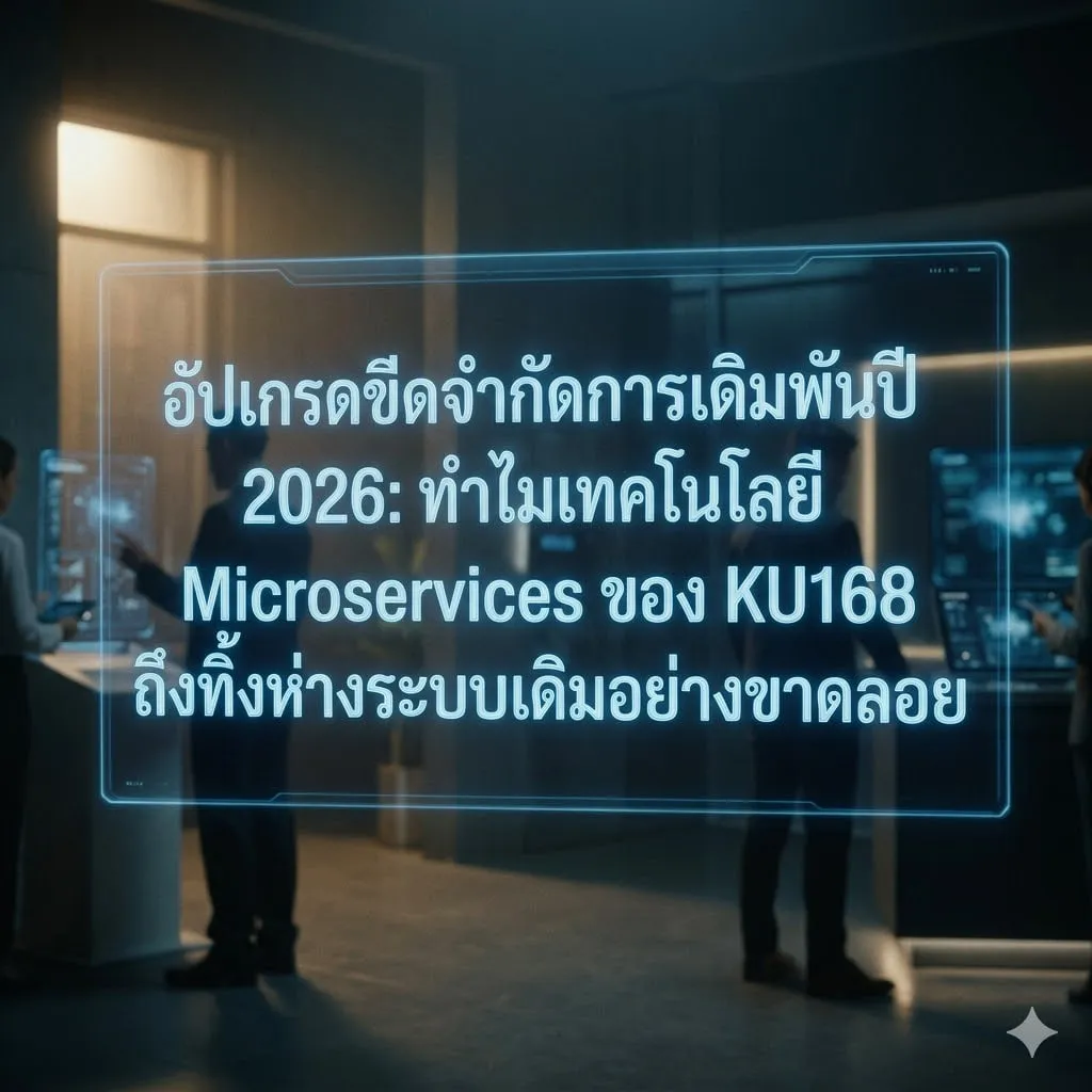 อัปเกรดขีดจำกัดการเดิมพันปี 2026: ทำไมเทคโนโลยี Microservices ของ KU168 ถึงทิ้งห่างระบบเดิมอย่างขาดลอย